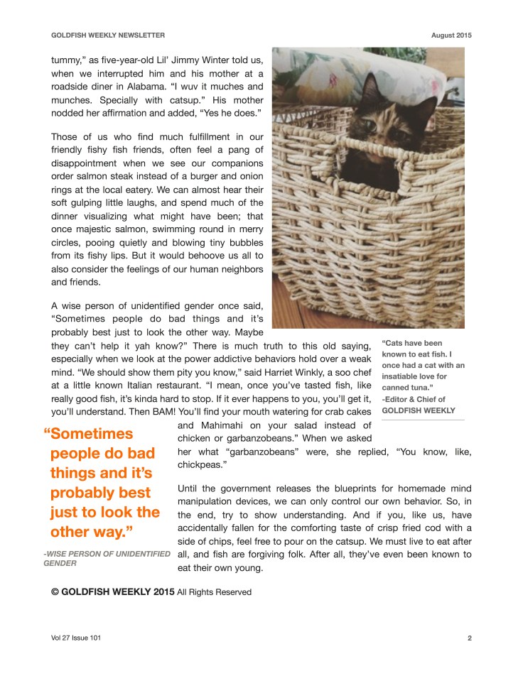 Goldfish weekly newsletter 02